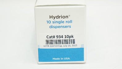 Hydrion 934 Roll Dispensers (x) - Box of 10